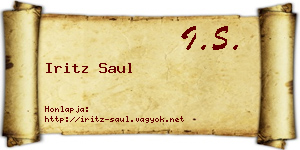 Iritz Saul névjegykártya